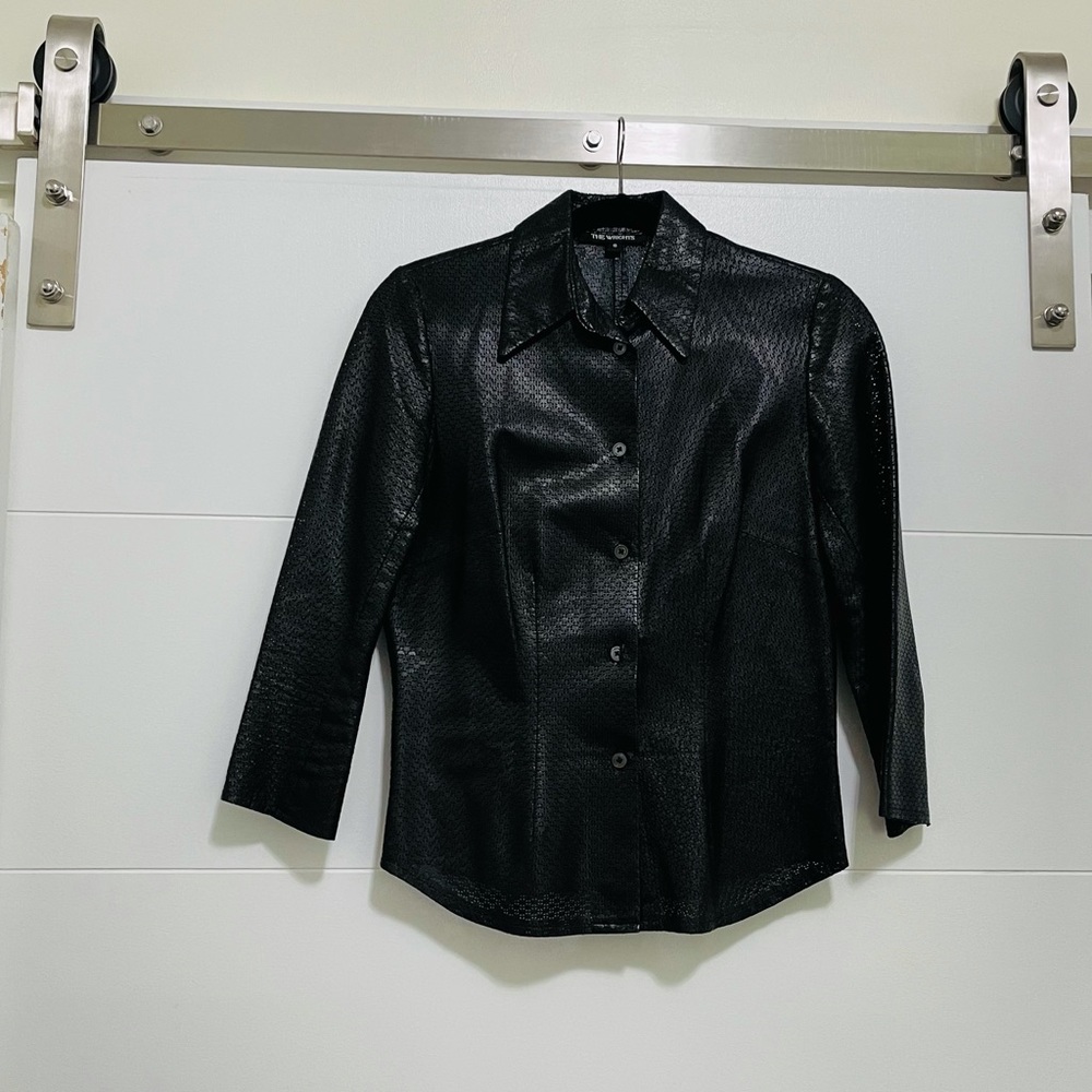 The Wrights black leather short/jacket
